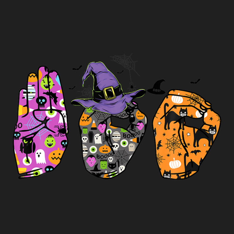 Boo Hands American Sign Language Pride Asl Halloween Ladies Polo Shirt by mufchedidp | Artistshot