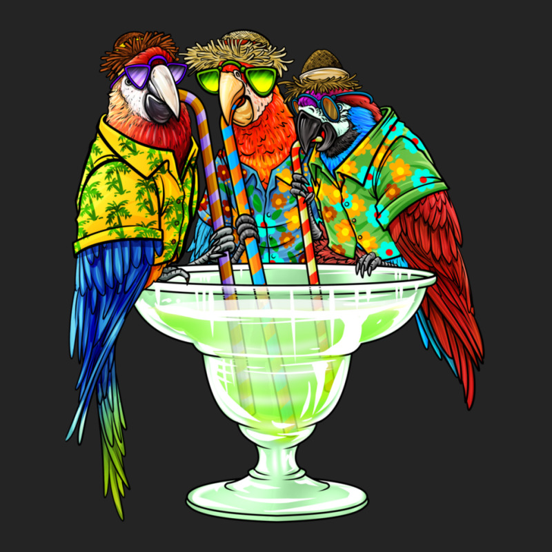 Parrots Drinking Margarita Hawaiian Vacation Birds 3/4 Sleeve Shirt by bummercaught | Artistshot