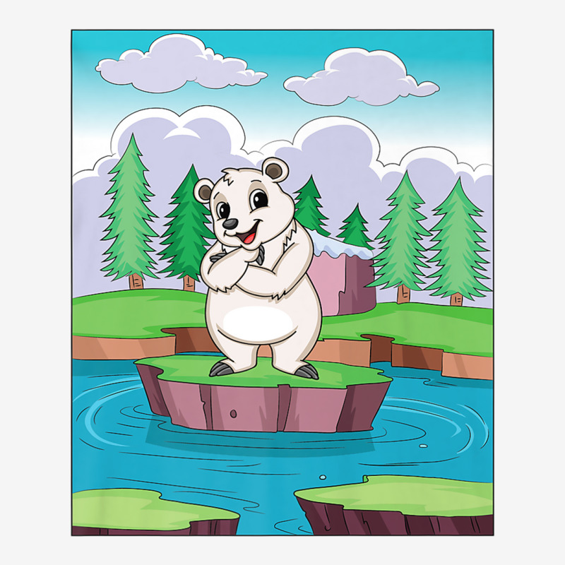 Cuddly Polar Bear On A Small Island On A Lake Premium T Shirt Adjustable Cap by been | Artistshot