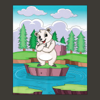 Cuddly Polar Bear On A Small Island On A Lake Premium T Shirt Bucket Hat | Artistshot