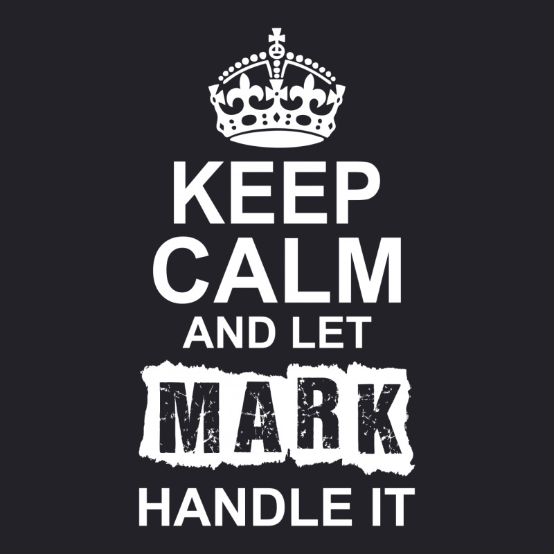 Keep Calm And Let Mark Handle It Unisex Sherpa-Lined Denim Jacket by tshiart | Artistshot