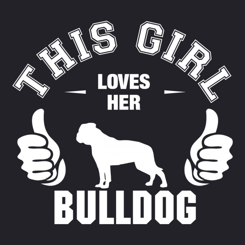 This Girl Loves Her Bulldog Unisex Sherpa-lined Denim Jacket | Artistshot