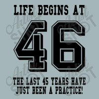 46th Birthday Life Begins At 46 Unisex Sherpa-lined Denim Jacket | Artistshot