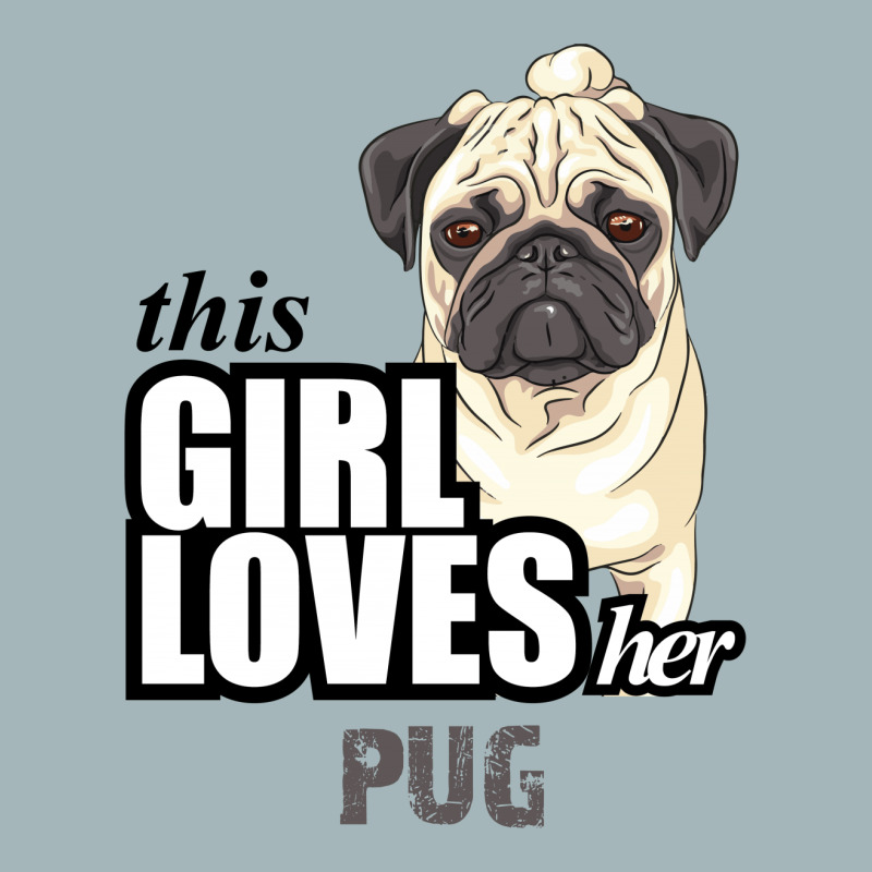 This Girl Loves-her Pug Unisex Sherpa-lined Denim Jacket | Artistshot