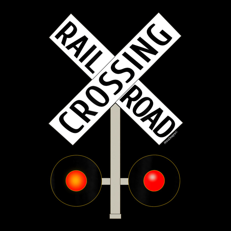 Train Railroad Crossing With Lights Road Sign Legging by yumgaugeteuda | Artistshot