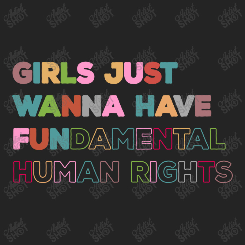 Girls Just Wanna Have Fundamental Rights Vintage 3/4 Sleeve Shirt by celvin | Artistshot