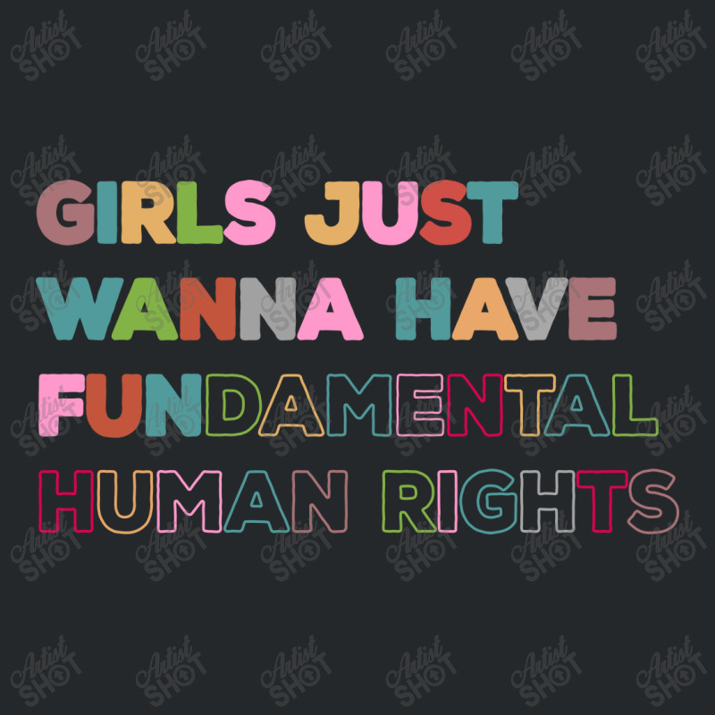 Girls Just Wanna Have Fundamental Rights Vintage Crewneck Sweatshirt by celvin | Artistshot