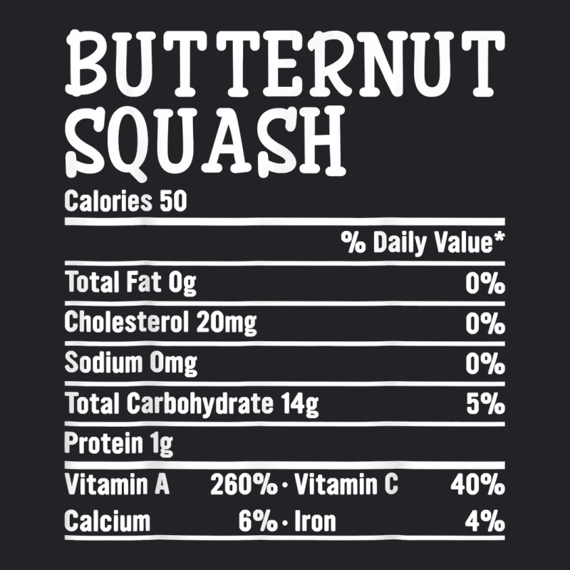 Thanksgiving Christmas Food Facts Butternut Squash Nutrition T Shirt Youth Tee by dorman | Artistshot