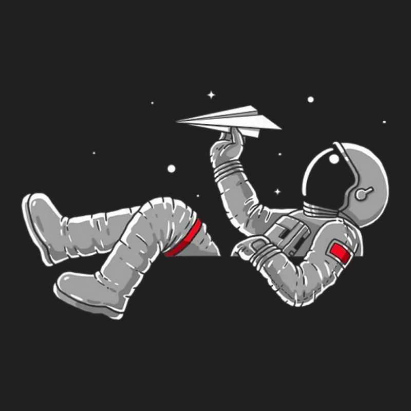 Relaxing Astronaut Throwing Paper Airplanes T-shirt | Artistshot