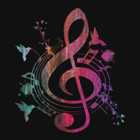 Music Musical Instrument Birds Treble Clef Metal Print Horizontal | Artistshot