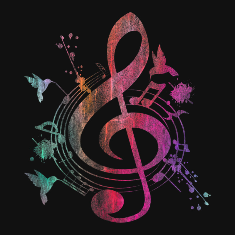 Music Musical Instrument Birds Treble Clef Oval Patch | Artistshot