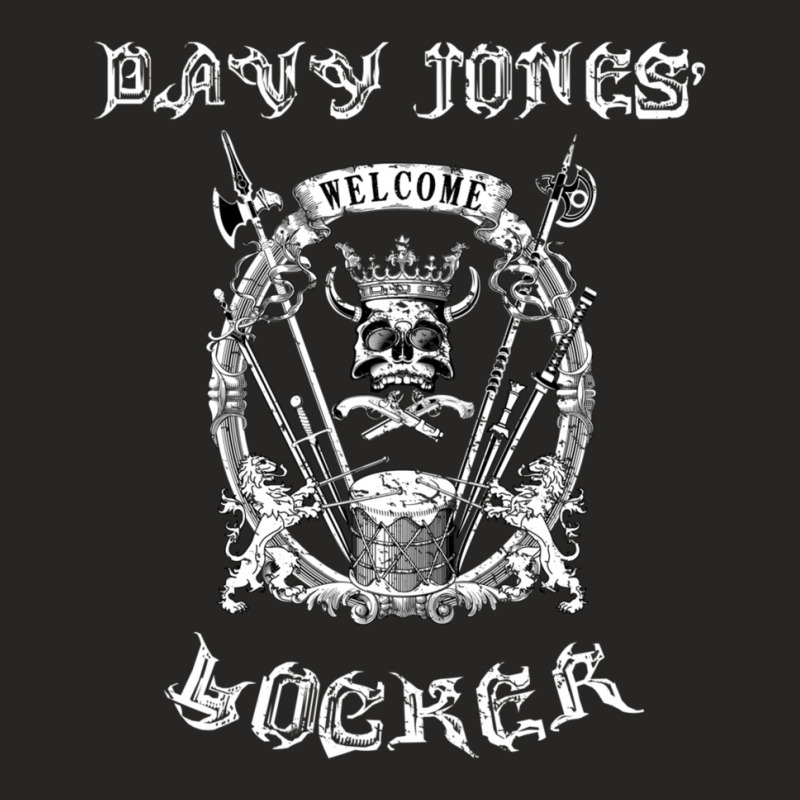 Welcome To Davy Jones Locker Cool Pirate Bottom Of The Sea Ladies Fitted T-Shirt by behindcedar22 | Artistshot