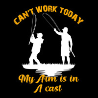 Funny Fishing Can't Work Today My Arm Is In A Cast V-neck Tee | Artistshot