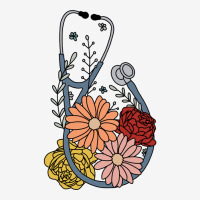 Flower Stethoscope Oval Patch | Artistshot