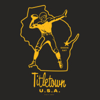 Titletown U.s.a Yellow Ladies Fitted T-shirt | Artistshot