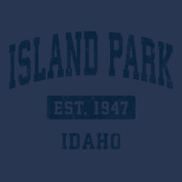 Island Park Idaho Id Vintage Sports Established Navy Design Sweatshirt Ladies Denim Jacket | Artistshot