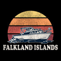 Falkland Islands Vintage Boating 70s Retro Boat Design Long Sleeve V-neck Tee | Artistshot