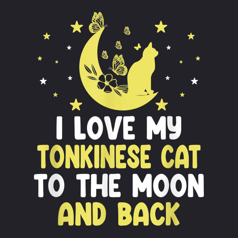 I Love My Tonkinese Cat To Moon Cat Lover Funny Kitten T Shirt Unisex Sherpa-lined Denim Jacket | Artistshot