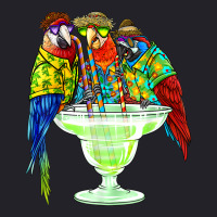 Parrots Drinking Margarita Hawaiian Shirt Vacation Birds Unisex Sherpa-lined Denim Jacket | Artistshot