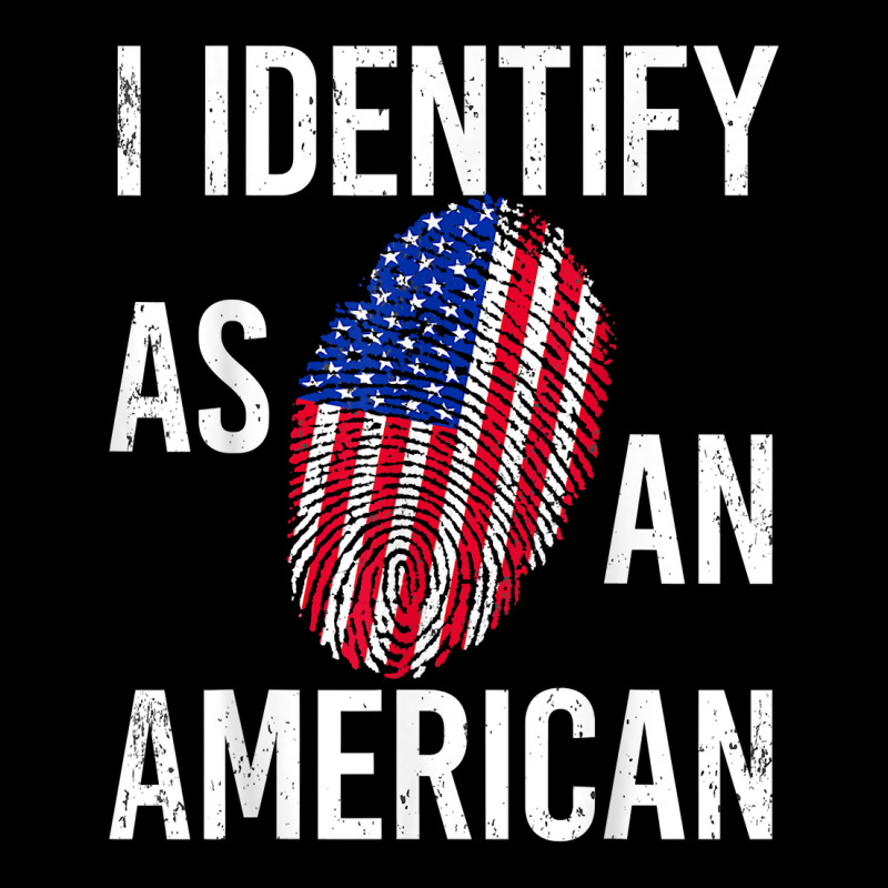 I Identify As An American   American Flag Fingerprint T Shirt Landscape Canvas Print by mintywotm | Artistshot