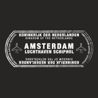 Amsterdam Netherlands Passport Stamp Vacation Travel Ladies Fitted T-shirt | Artistshot