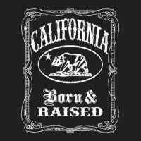 California Born Raised Distressed Vintage Look T-shirt | Artistshot