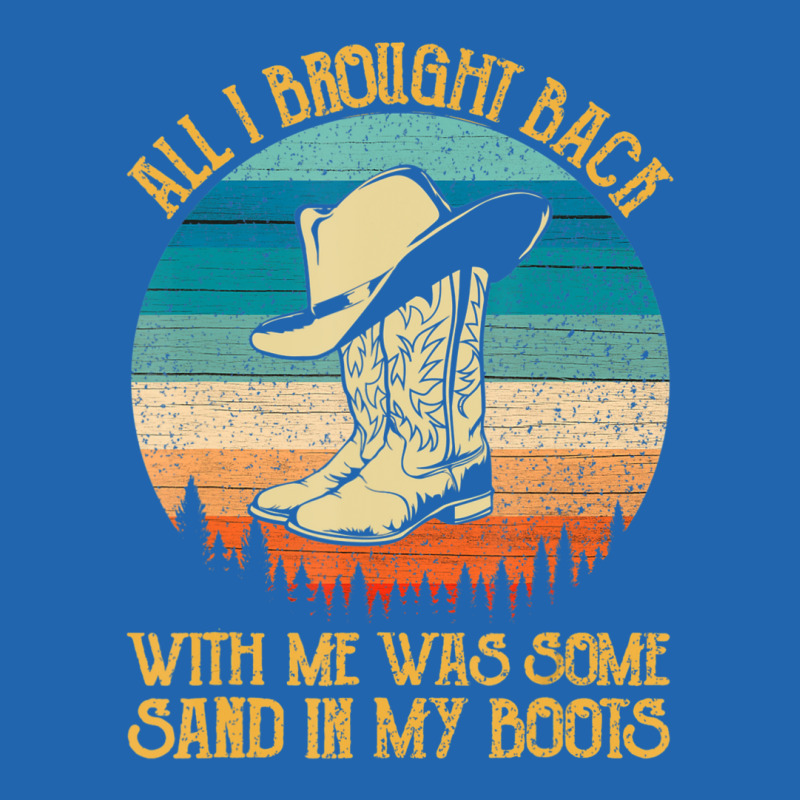 Cowboy Boots Hat Sand In My Boots Southern Western Pocket T-Shirt by Boomtea | Artistshot