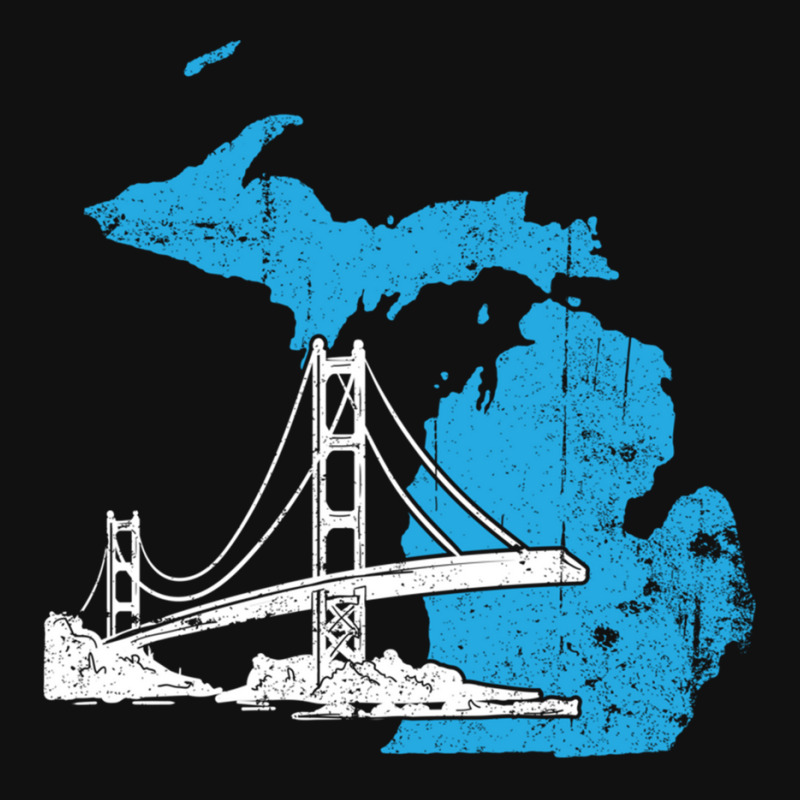 Great Lakes Shaped Men Women Summer Michigan Mackinac Bridge Pullover  Graphic Youth T-shirt by CesarRobertoRamirez | Artistshot