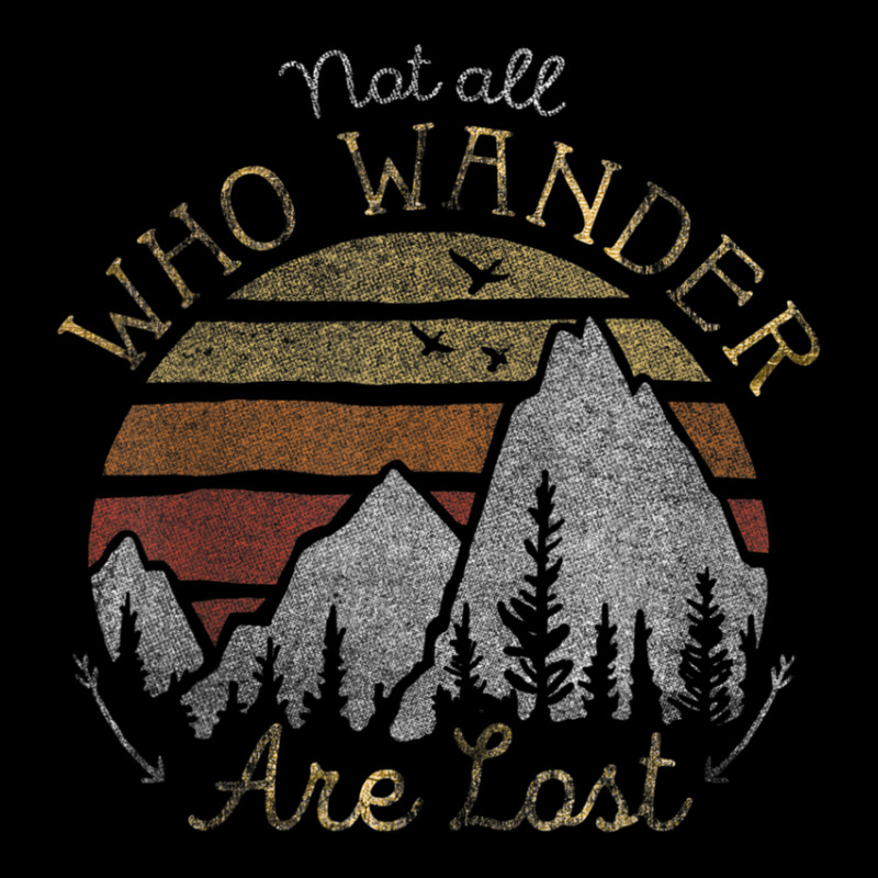 Not All Who Wander Are Lost Gradient Mountain Gold Adjustable Cap | Artistshot