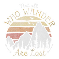 Not All Who Wander Are Lost Gradient Mountain Gold Sticker | Artistshot