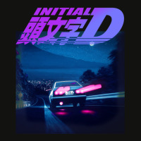 Initial D Neon Ae86 Scorecard Crop Tee | Artistshot