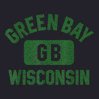 Green Bay Wisconsin Gb Gym Style Distressed Green Print Unisex Sherpa-lined Denim Jacket | Artistshot