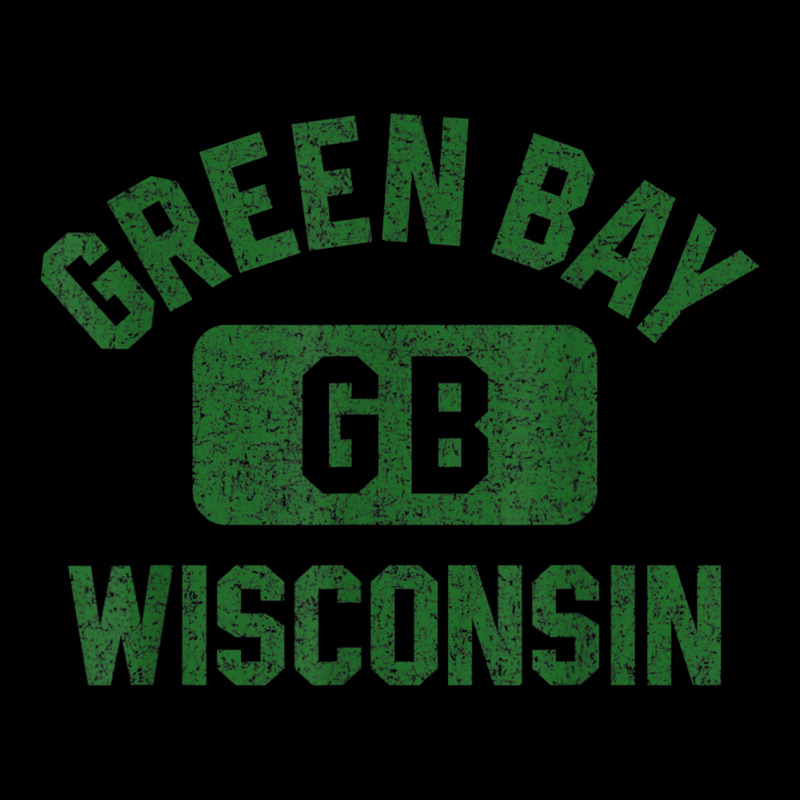 Green Bay Wisconsin Gb Gym Style Distressed Green Print Zipper Hoodie | Artistshot