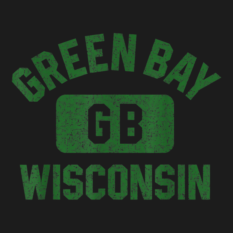 Green Bay Wisconsin Gb Gym Style Distressed Green Print Hoodie & Jogger Set | Artistshot