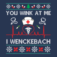 You Wink At Me I Wenckebach Nurse Ugly Sweater Funny Xmas Ladies Denim Jacket | Artistshot