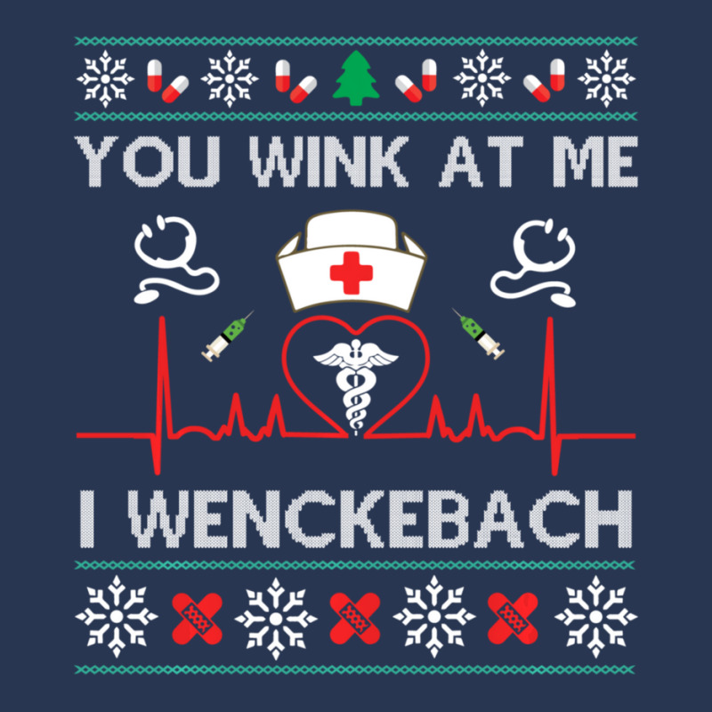 You Wink At Me I Wenckebach Nurse Ugly Sweater Funny Xmas Ladies Denim Jacket by behindcedar22 | Artistshot