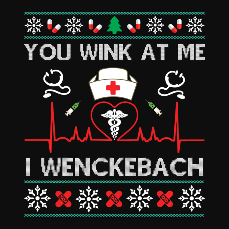 You Wink At Me I Wenckebach Nurse Ugly Sweater Funny Xmas Crop Top by behindcedar22 | Artistshot