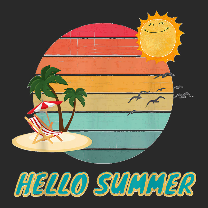 Hello Summer Vacation Palm Tree Sun Birds And Sea Printed hat by JEFFRWESSMAN | Artistshot