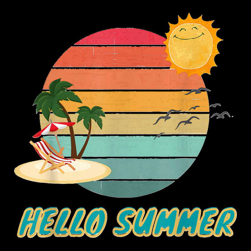 Hello Summer Vacation Palm Tree Sun Birds And Sea Kids Cap by JEFFRWESSMAN | Artistshot