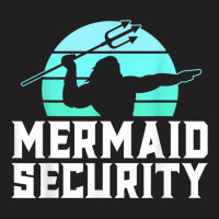 Mermaid Security Mens Boys Swimmer Dad Merdad Trident T-shirt | Artistshot