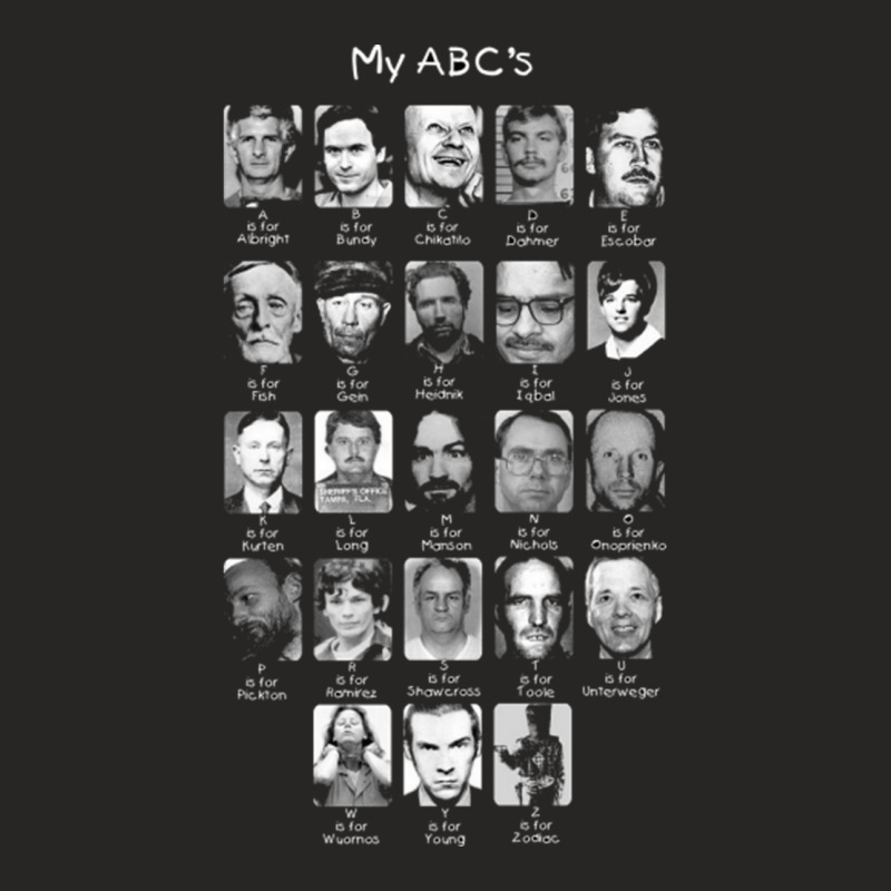 My Serial Killer Abc's Ladies Fitted T-Shirt by LynneVickie | Artistshot