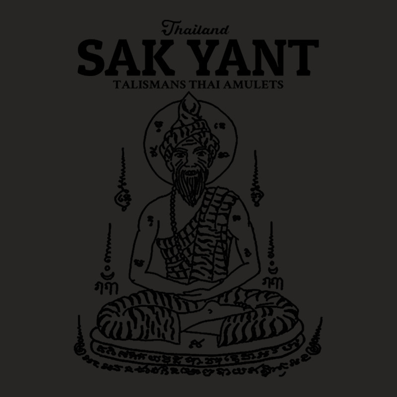 Muay Thai Sak Yant Hermit Ladies Fitted T-Shirt by greggjvandervor | Artistshot