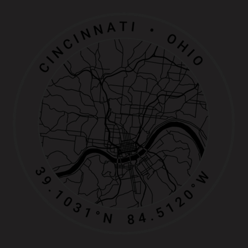 Cincinnati Map T-shirt | Artistshot