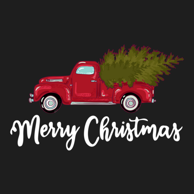 Merry Christmas - Chrismas Vintage Red Truck With A Tree Wagon Classic T-shirt by TonyBanks | Artistshot