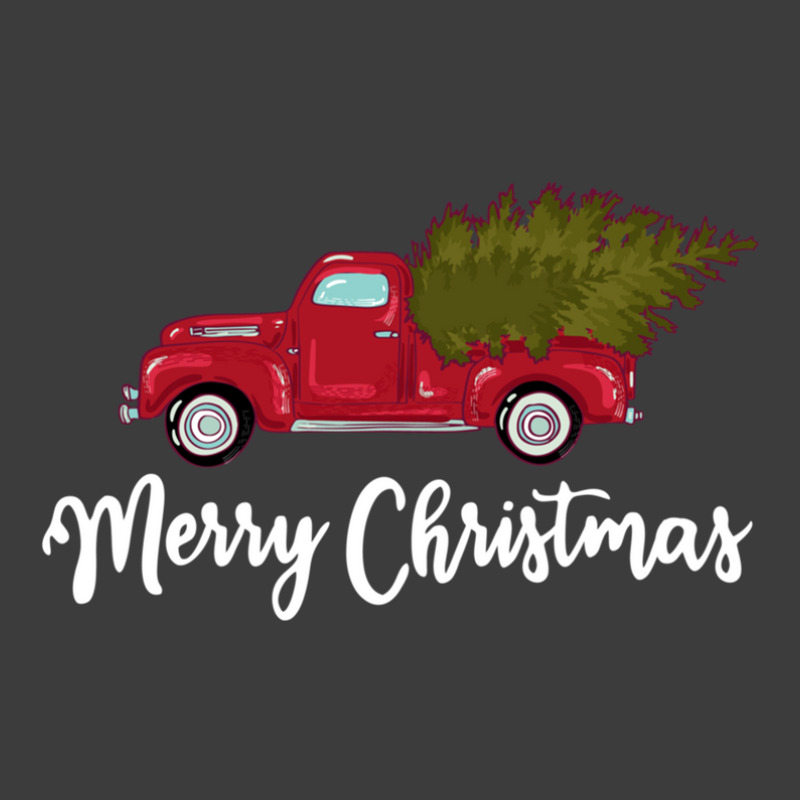 Merry Christmas - Chrismas Vintage Red Truck With A Tree Wagon Men's Polo Shirt by TonyBanks | Artistshot