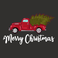 Merry Christmas - Chrismas Vintage Red Truck With A Tree Wagon Champion Hoodie | Artistshot