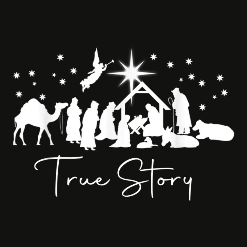 True Story Nativity Christmas Baby Jesus Manger Catholic T Shirt Scorecard Crop Tee by catotdmontis | Artistshot