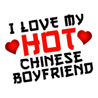 I Love My Hot Chinese Boyfriend Bf Tee Design Black Men's Long Sleeve Pajama Set | Artistshot