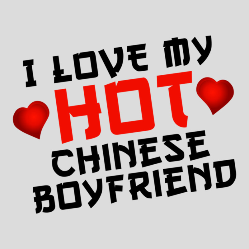 I Love My Hot Chinese Boyfriend Bf Tee Design Black Men's Polo Shirt | Artistshot