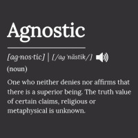 Agnostic Definition Theism Religion Art T Shirt Vintage Hoodie And Short Set | Artistshot